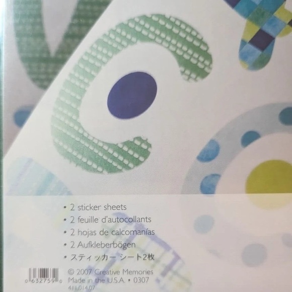 📍SALE Creative Memories Baby Boy Bright Monogram Stickers - Blue, Green, Yellow - Picture 6 of 6